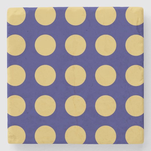 Modern Goud Midnight Blue Kleur Plain Uniek Stenen Onderzetter (Voorkant)
