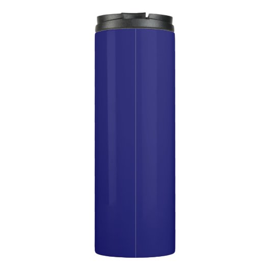 Modern Goud Midnight Blue Kleur Plain Uniek Thermosbeker (Achterkant)
