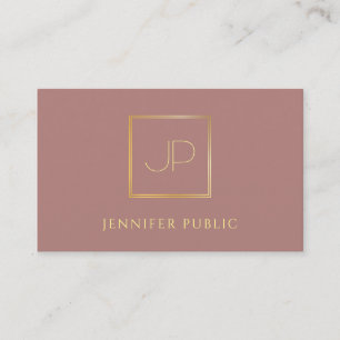 Modern Goud Monogram Professionele Sjabloon Luxe Visitekaartje