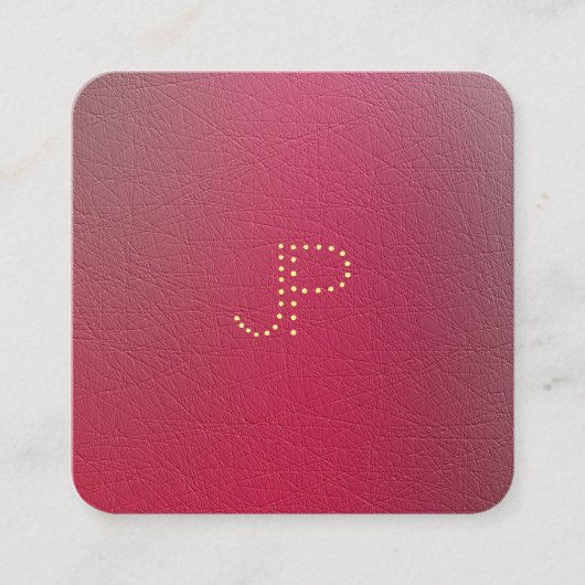 Modern Goud Monogram Structured Look Sjabloon Vierkante Visitekaartje (Voorkant)