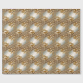 Modern goud ornament papier met bloemen (Vlak)