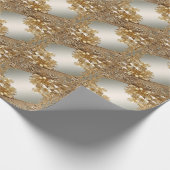 Modern goud ornament papier met bloemen (Hoek)