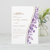 Modern Goud Paarse Lavendel Islamitische Moslim Br Kaart (Staand voorkant)