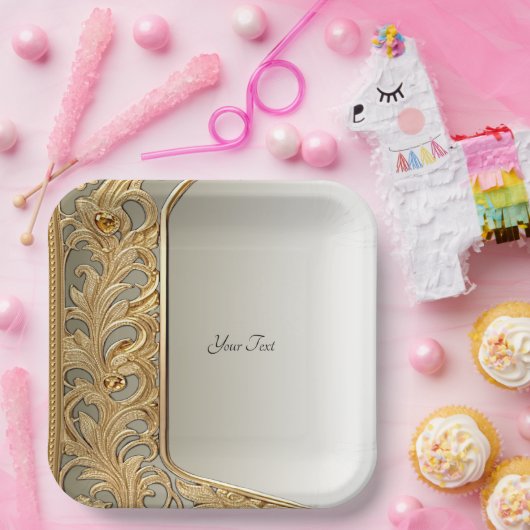 Modern Goud  Papier Bord (Feest)