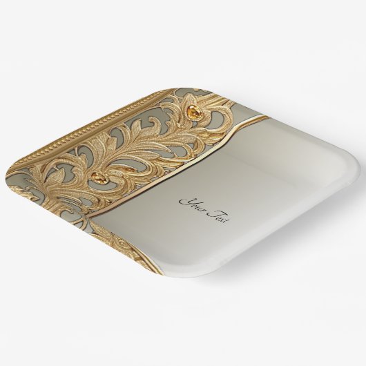 Modern Goud  Papier Bord (Gebogen)