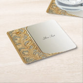 Modern Goud Papier Onderzetter (Schuin)