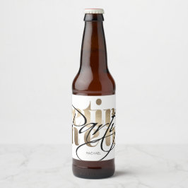 Modern Goud Pensioen Partij Bier Etiket