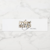 Modern Goud Pensioen Partij Waterfles Etiket (Enkel label)