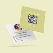 Modern Goud Professioneel QR Code Social Media Vierkante Visitekaartje