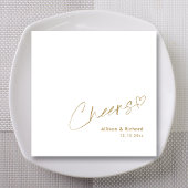 Modern Goud Proost Hand belettering: Elegante brui Servet