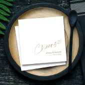 Modern Goud Proost Hand belettering: Elegante brui Servet