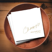 Modern Goud Proost Hand belettering: Elegante brui Servet