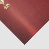 Modern Goud Rode Bloem Tissuepapier (Detail)