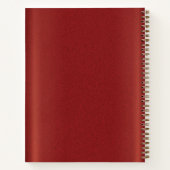 Modern goud rood bloem notebook notitieboek (Achterkant)
