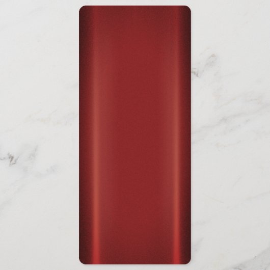 Modern Goud Rood Bloemen Trouwmenu Menu (Achterkant)