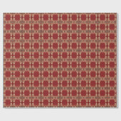 Modern goud rood bloemmotief inpakpapier (Vlak)