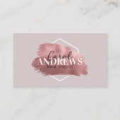 Modern Goud Roos Haar Stylist Haarsalon Beauty Visitekaartje (Achterkant)