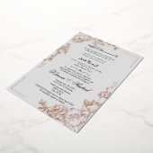 Modern Goud Roos Islamitisch Elegant Arabisch Brui Folie Uitnodiging (Gedraaid)