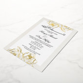 Modern Goud Roos Islamitische Elegante Bruiloft Folie Uitnodiging (Gedraaid)