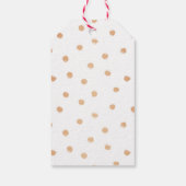 Modern Goud Roos "Liefde is lief" Bruiloft gunst L Cadeaulabel (Achterkant)