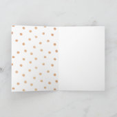 Modern Goud Roos "Warme wensen" Feestdagen Kaart (Binnen)