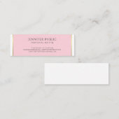 Modern Goud Roze Elegant Ontwerp Professioneel Vla Mini Visitekaartje (Voorkant / Achterkant)