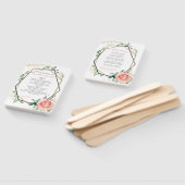 Modern Goud Roze Geometrisch Huwelijksprogramma Handwaaier (Niet-gemonteerd)