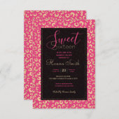 Modern goud roze luipaard print patroon kaart (Voorkant / Achterkant)