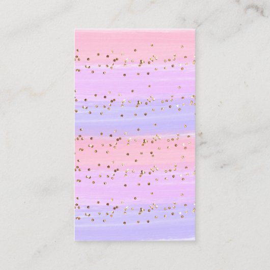 Modern Goud Roze Regenboog Baby Luier Raffle Informatiekaartje (Achterkant)