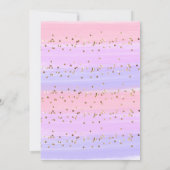 Modern Goud Roze Regenboog Baby shower Kaart (Achterkant)