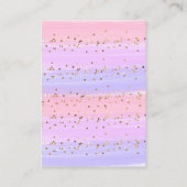 Modern Goud Roze Regenboog Luier Raffle Ticket Informatiekaartje (Achterkant)