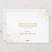 Modern Goud Script 2 Fotocollage Kerstmis Feestdagenkaart (Achterkant)