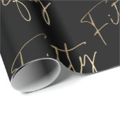 Modern Goud Script 50ste verjaardagsfeestje Cadeaupapier (Rol Hoek)