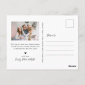 Modern Goud Script 5 Meerdere kerstfoto Briefkaart (Achterkant)