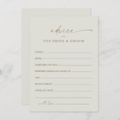 Modern Goud Script Boho Bruiloft Advies Kaart (Voorkant / Achterkant)