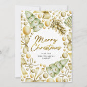 Modern Goud Script Kerstmis Feestdagenkaart (Voorkant)