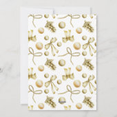 Modern Goud Script Kerstmis Feestdagenkaart (Achterkant)