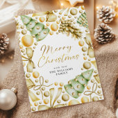 Modern Goud Script Kerstmis Feestdagenkaart