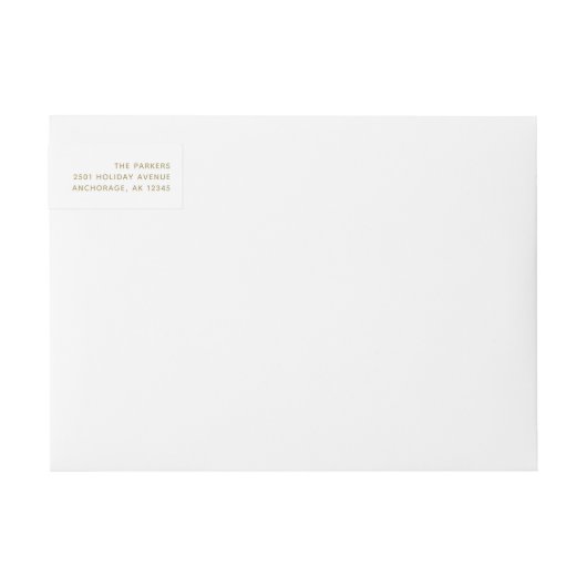 Modern Goud Script | Vrolijk kerstadres (Voorkant)