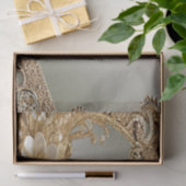 Modern goud sierlijk bloemen tissuepapier (Geschenk)