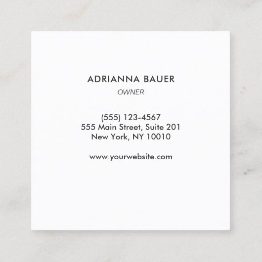 Modern Goud Sinaasappel Circle Mandala Vierkante Visitekaartje (Achterkant)