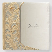 Modern Goud  Steen Onderzetter (Voorkant)