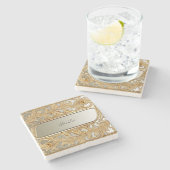 Modern Goud  Steen Onderzetter (Zijkant)