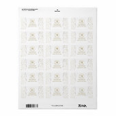 Modern Goud Stippen Custom Monogram Etiket (Full Sheet)