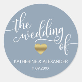 Modern Goud Stoffig Blauw DE BRUILOFT VAN ZEGELS