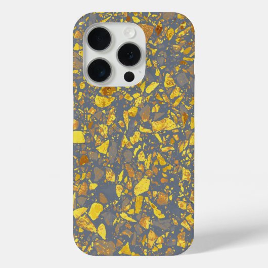 Modern goud terrazzo patroon Case-Mate iPhone case (Achterkant)