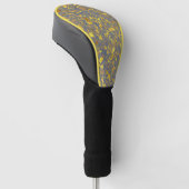 Modern goud terrazzo patroon golfheadcover (Schuin)