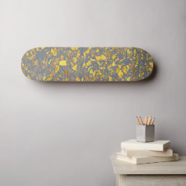 Modern goud terrazzo patroon persoonlijk skateboard