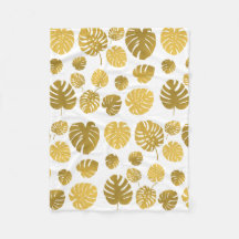 Modern goud tropisch blad patroon