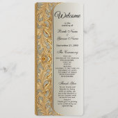 Modern Goud  Trouwprogramma Programmakaart